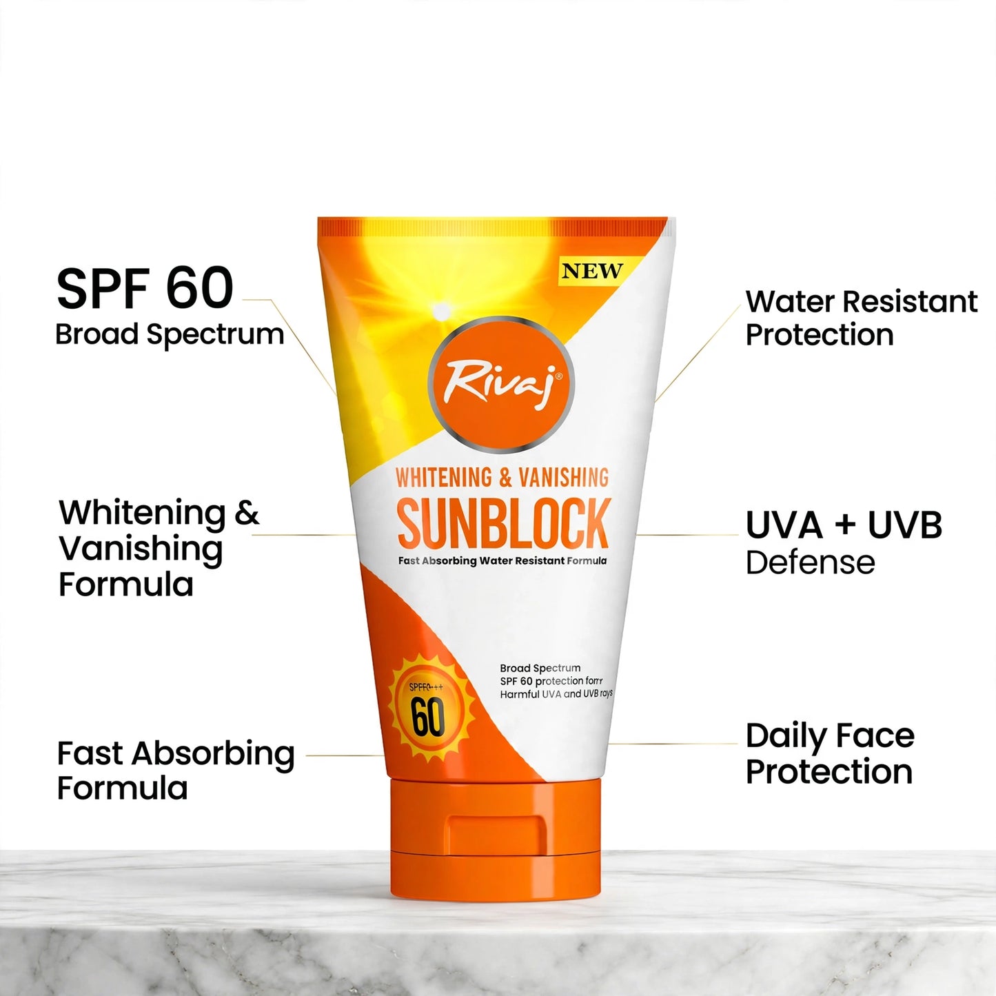 Rivaj UK Sunblock SPF 60 Water Resistant
