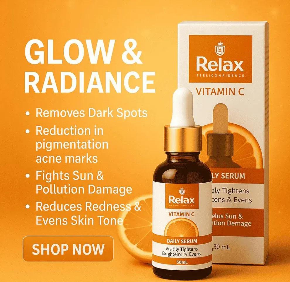 Relax Vitamin C Serum 30ml Skin Brightening Anti-Aging