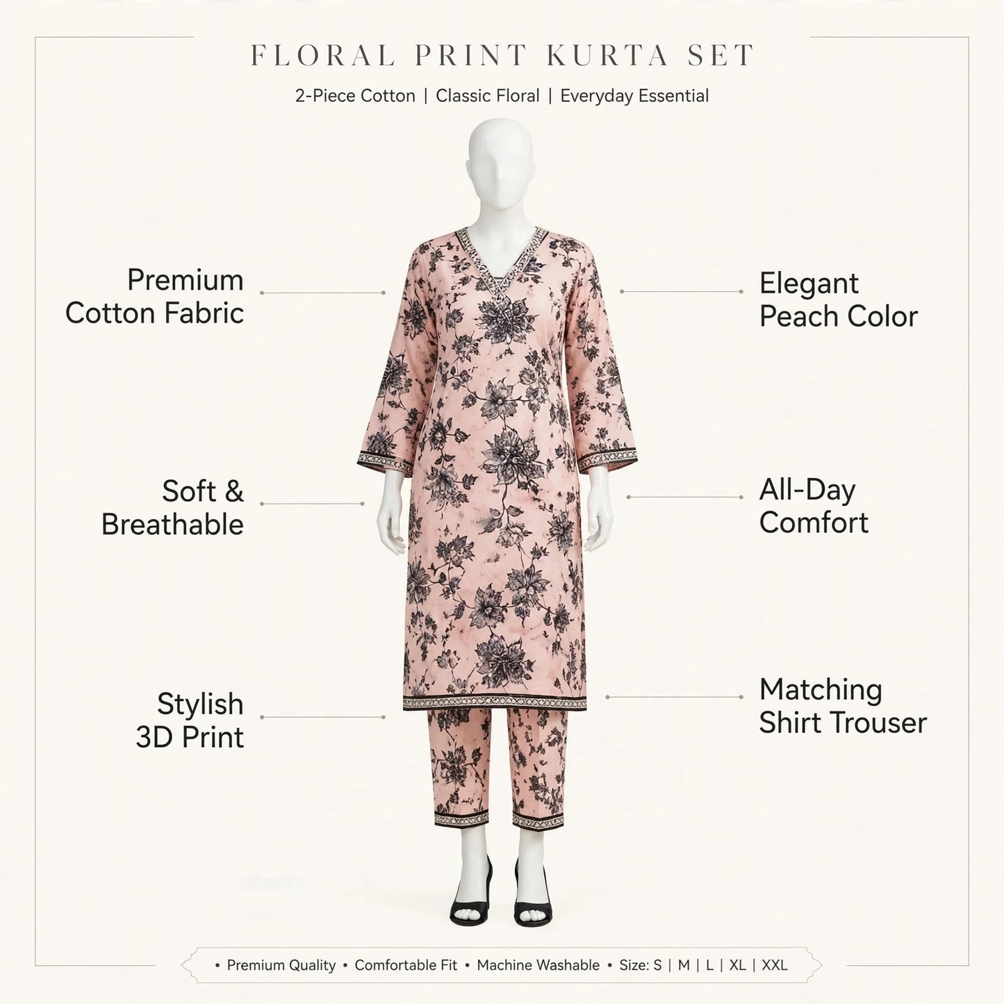 2 Pcs Women's Unstitched 3-D Block Printed Suit