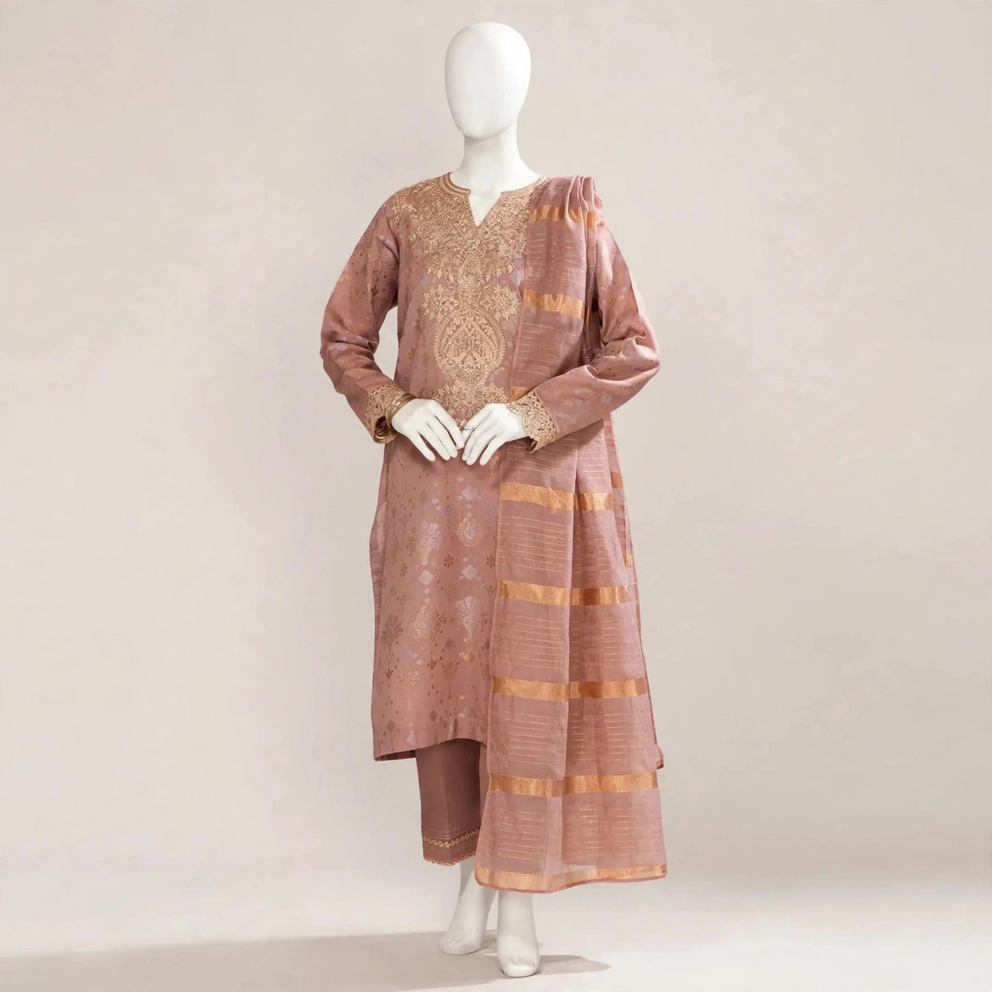 3-Piece Digital Print Linen Suit Unstitched